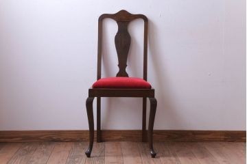 アンティーク家具　イギリスアンティーク　古いバーチ材のチェア(ダイニングチェア)(3)