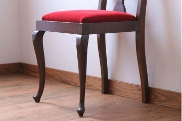 アンティーク家具　イギリスアンティーク　古いバーチ材のチェア(ダイニングチェア)(3)