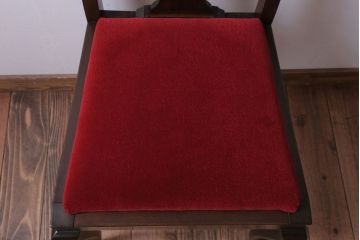 アンティーク家具　イギリスアンティーク　古いバーチ材のチェア(ダイニングチェア)(3)