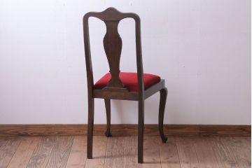 アンティーク家具　イギリスアンティーク　古いバーチ材のチェア(ダイニングチェア)(3)