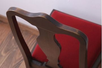 アンティーク家具　イギリスアンティーク　古いバーチ材のチェア(ダイニングチェア)(3)