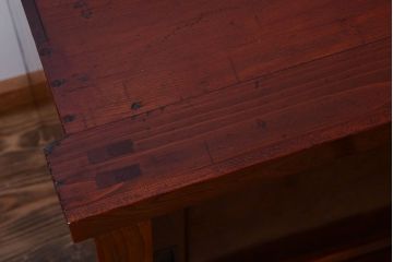 アンティーク家具　古民具・骨董　米沢地方　前面欅玉杢材!時代箪笥サイドボード(水屋箪笥)(1)