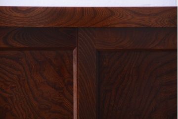 アンティーク家具　古民具・骨董　米沢地方　前面欅玉杢材!時代箪笥サイドボード(水屋箪笥)(1)