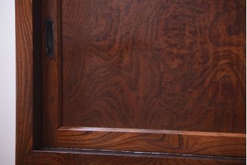 アンティーク家具　古民具・骨董　米沢地方　前面欅玉杢材!時代箪笥サイドボード(水屋箪笥)(1)