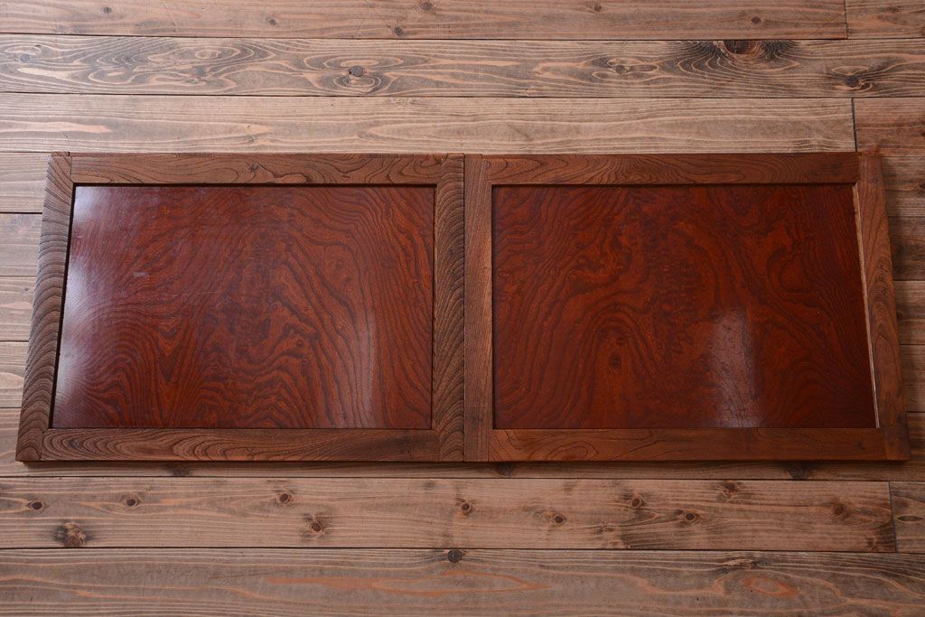 アンティーク家具　古民具・骨董　米沢地方　前面欅玉杢材!時代箪笥サイドボード(水屋箪笥)(1)