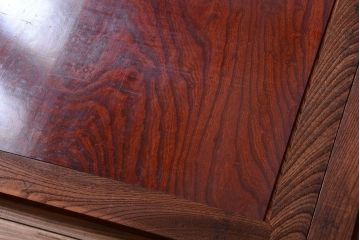 アンティーク家具　古民具・骨董　米沢地方　前面欅玉杢材!時代箪笥サイドボード(水屋箪笥)(1)