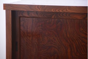 アンティーク家具　五尺　古民具・骨董　米沢地方　前面欅玉杢材!時代箪笥サイドボード(水屋箪笥)(2)