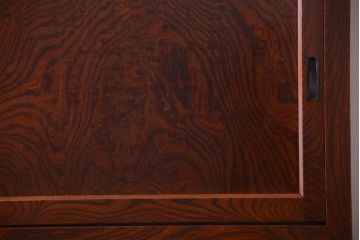 アンティーク家具　五尺　古民具・骨董　米沢地方　前面欅玉杢材!時代箪笥サイドボード(水屋箪笥)(2)