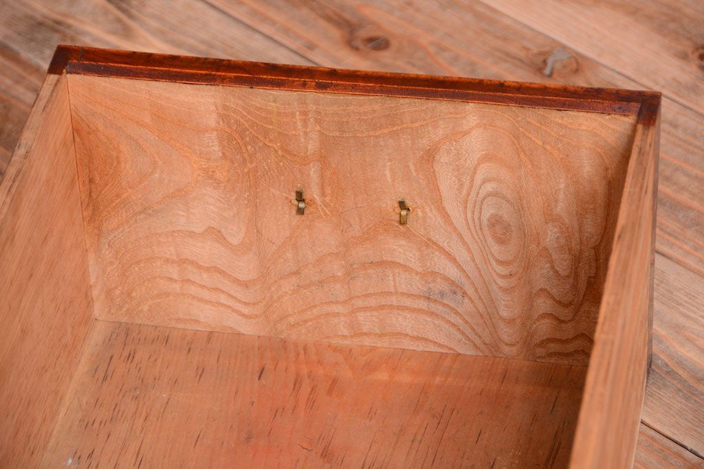 アンティーク家具　五尺　古民具・骨董　米沢地方　前面欅玉杢材!時代箪笥サイドボード(水屋箪笥)(2)