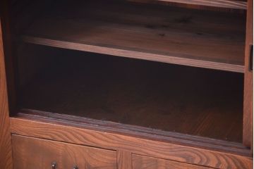 アンティーク家具　五尺　古民具・骨董　米沢地方　前面欅玉杢材!時代箪笥サイドボード(水屋箪笥)(2)