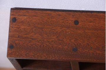 アンティーク家具　和製アンティーク　3×3　古い木製の壁掛けマス目棚(小)(2)