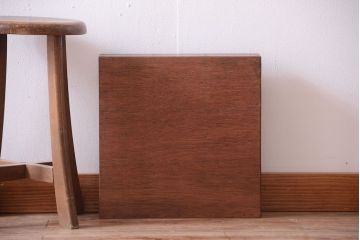 アンティーク家具　和製アンティーク　3×3　古い木製の壁掛けマス目棚(小)(2)