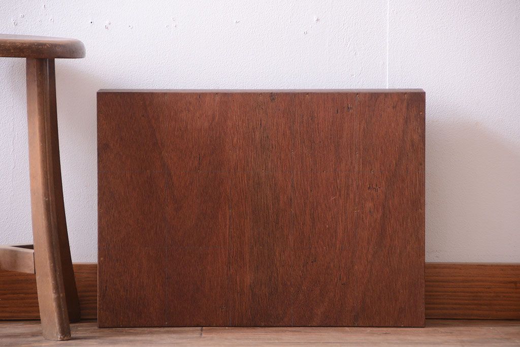 アンティーク家具　和製アンティーク　3×5　古い木製の壁掛けマス目棚(収納棚、飾り棚)(2)