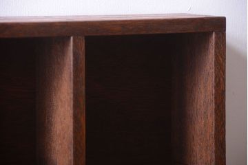 アンティーク家具　和製アンティーク　3×3　古い木製の壁掛けマス目棚(大)(2)