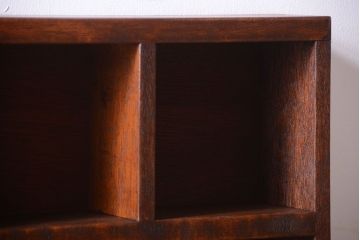 アンティーク家具　和製アンティーク　3×6　古い木製の壁掛けマス目棚