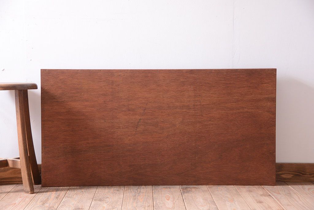 アンティーク家具　和製アンティーク　3×6　古い木製の壁掛けマス目棚