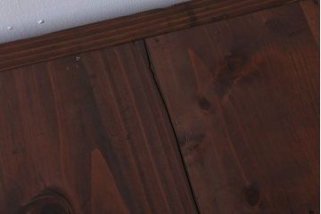 アンティーク家具　和製アンティーク　脚付き!前面欅材のモールガラス引き戸収納棚(サイドボード)