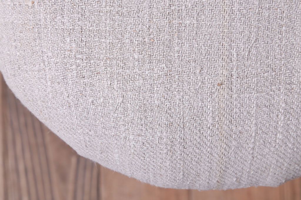 アンティーク家具　和製アンティーク　古いブナ材の小さなクッション座面丸スツール