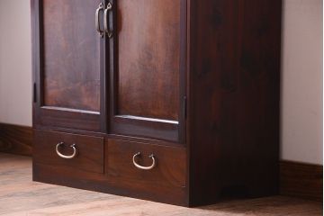 レトロ家具　昭和レトロ　古い木の小ぶりなアンティーク本箱