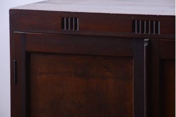 レトロ家具　昭和レトロ　古い木の小ぶりなアンティーク本箱