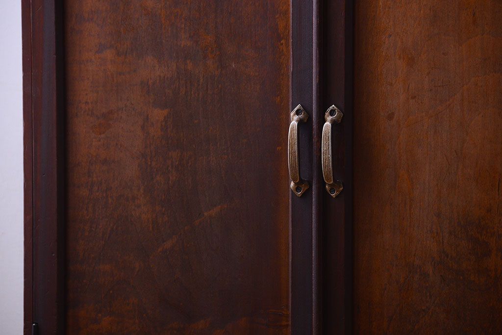 レトロ家具　昭和レトロ　古い木の小ぶりなアンティーク本箱