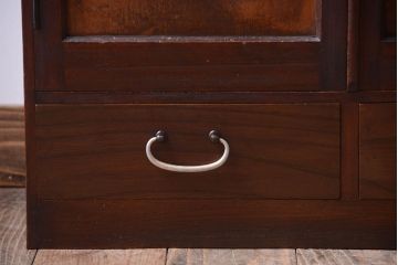 レトロ家具　昭和レトロ　古い木の小ぶりなアンティーク本箱