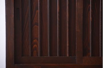 アンティーク家具　古民具・骨董　前板欅材!縦桟引き戸付きのアンティーク階段箪笥