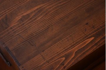 アンティーク家具　古民具・骨董　シンプルな金具のアンティーク時代箪笥ローボード