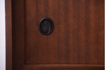 アンティーク家具　古民具・骨董　シンプルな金具のアンティーク時代箪笥ローボード