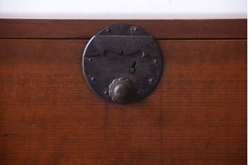 アンティーク家具　古民具・骨董　檜材 大正期のアンティーク帳場箪笥