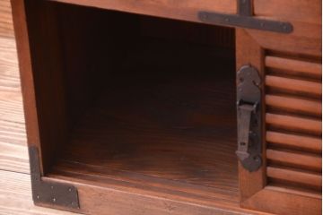 アンティーク家具　古民具・骨董　檜材 大正期のアンティーク帳場箪笥