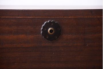 アンティーク家具　古民具・骨董　上品な金具のアンティーク衣装箪笥ローボード(時代箪笥)(2)