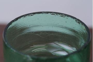 アンティーク雑貨　和製アンティーク　スタンド付き!小さな色ガラス試験管4本
