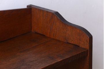 レトロ家具　昭和レトロ　透かし彫り!古い栓材のアンティーク本棚