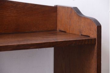 レトロ家具　昭和レトロ　透かし彫り!古い栓材のアンティーク本棚