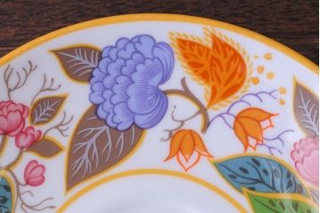 アンティーク雑貨　中古　イギリスMINTON(ミントン)　Peonies・poppies・blue landscape　カップ&ソーサー3客セット(洋食器)