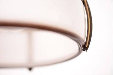 和製アンティーク　乳白色ガラスシェードの昭和レトロな天井照明