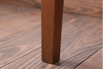 アンティーク家具　和製アンティーク　ナラ材製!ブラウン座面のシンプルチェア