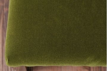 アンティーク家具　和製アンティーク　ナラ材製!モスグリーン座面のシンプルチェア