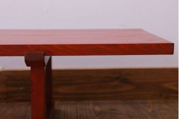 アンティーク家具　和製アンティーク　古い木の朱色裁ち板2台セット(1)