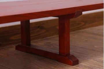 アンティーク家具　和製アンティーク　古い木の朱色裁ち板2台セット(1)