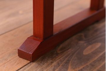 アンティーク家具　和製アンティーク　古い木の朱色裁ち板2台セット(2)