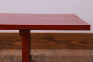 アンティーク家具　和製アンティーク　朱塗り!古い木の裁ち板2台セット(1)
