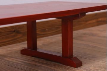 アンティーク家具　和製アンティーク　朱塗り!古い木の裁ち板2台セット(1)