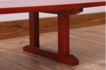 アンティーク家具　和製アンティーク　朱塗り!古い木の裁ち板2台セット(2)