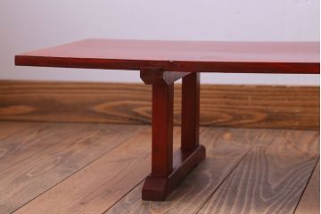アンティーク家具　和製アンティーク　朱塗り!古い木の裁ち板2台セット(2)