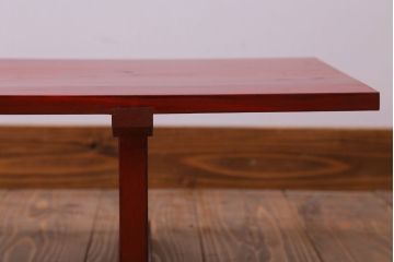 アンティーク家具　和製アンティーク　朱塗り!古い木の裁ち板2台セット(2)