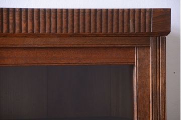 アンティーク家具　大正ロマン　古い木製のアンティーク重ね収納棚(食器棚)