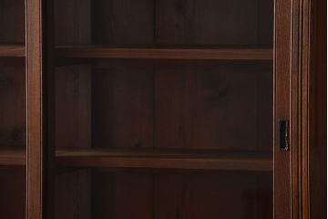 アンティーク家具　大正ロマン　古い木製のアンティーク重ね収納棚(食器棚)