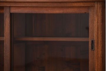 アンティーク家具　大正ロマン　古い木製のアンティーク重ね収納棚(食器棚)